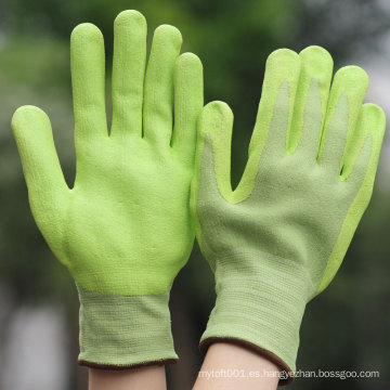 NMSAFETY garden ligth work espuma verde guantes de nitrilo